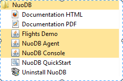 NuoDB installed folder